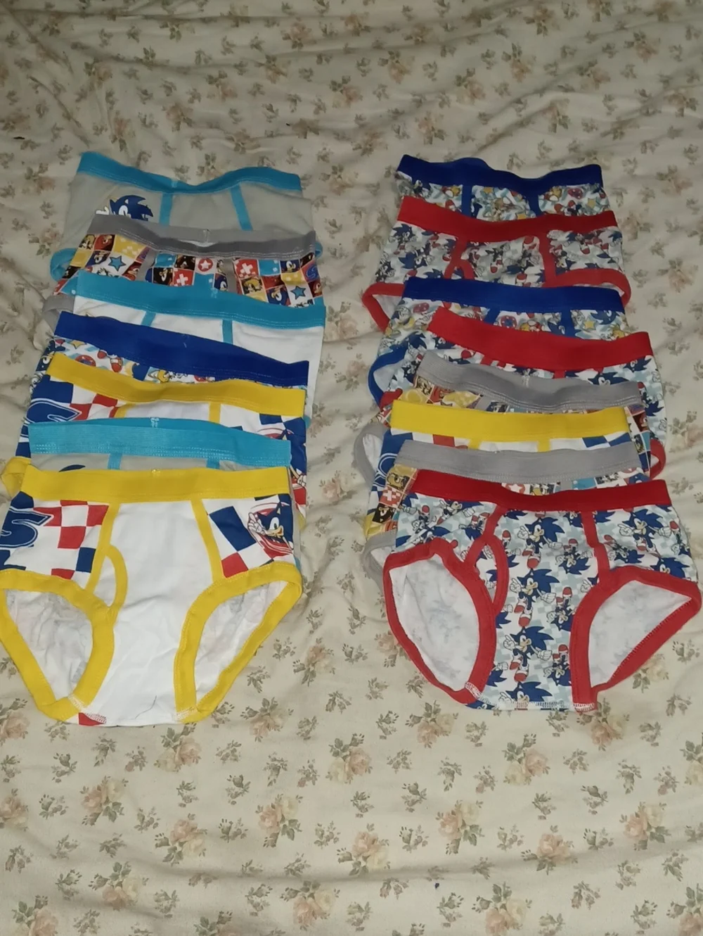 NEW Bundle Of 15 Sonic The Hedgehog Boys Briefs Underwear Size 8